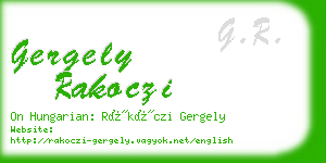 gergely rakoczi business card